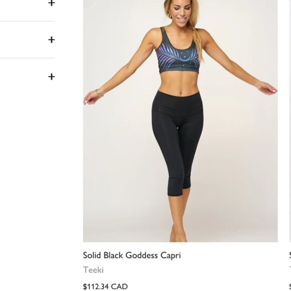 Brand New Teeki Goddess Moon and Stars Yoga Capri Legging - Picture 11 of 12